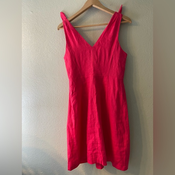 Gap Pink Linen Dress Size 2 - Picture 3 of 11